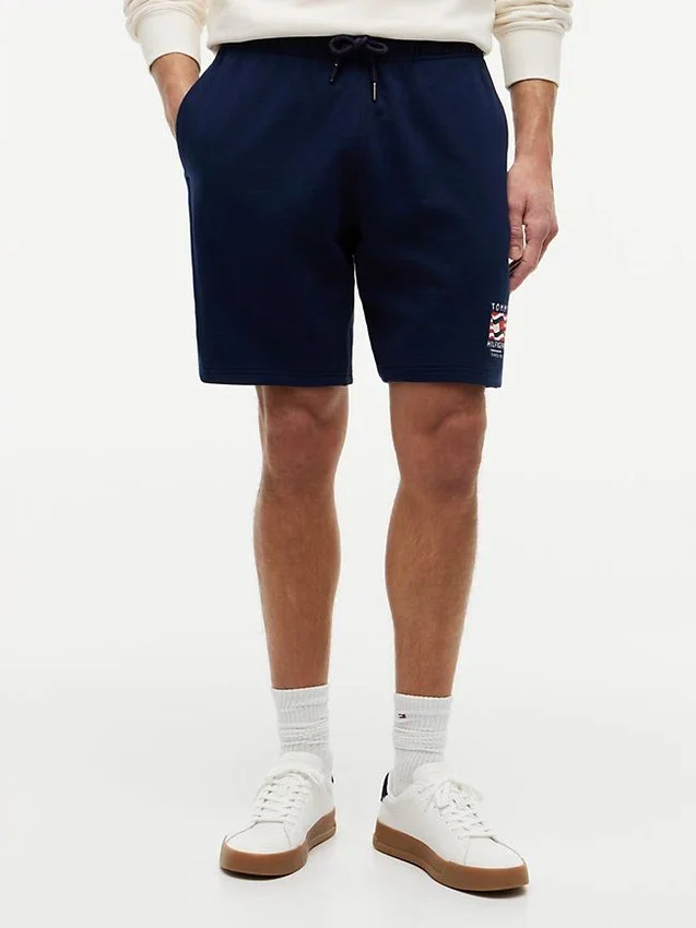 Regular Fit Wavy Flag Logo Sweatshort Regular Fit Wavy Flag Logo Sweatshort
