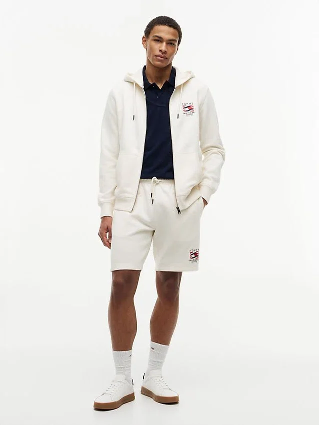 Regular Fit Wavy Flag Logo Sweatshort Regular Fit Wavy Flag Logo Sweatshort