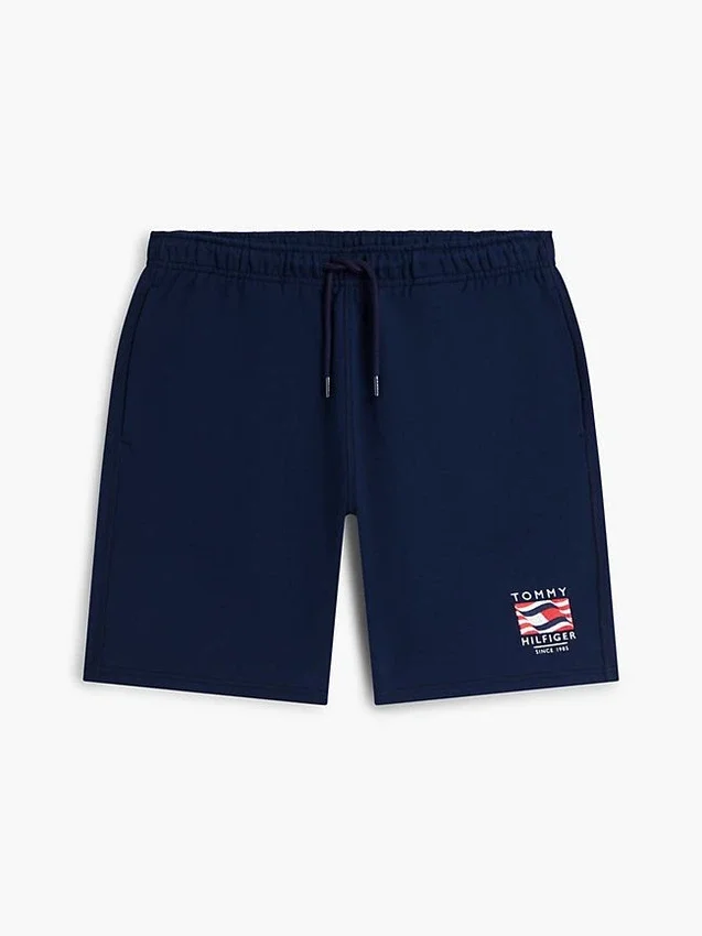 Regular Fit Wavy Flag Logo Sweatshort Regular Fit Wavy Flag Logo Sweatshort