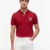 Regular Fit Wavy Flag Smooth Cotton Polo Regular Fit Wavy Flag Smooth Cotton Polo