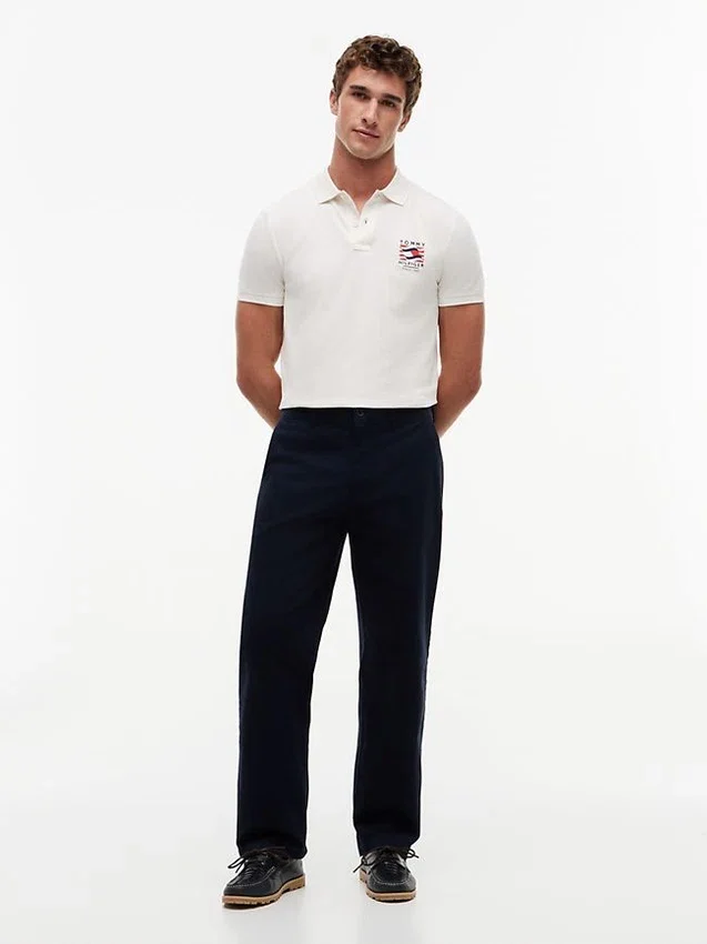 Regular Fit Wavy Flag Smooth Cotton Polo Regular Fit Wavy Flag Smooth Cotton Polo