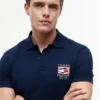 Regular Fit Wavy Flag Smooth Cotton Polo Regular Fit Wavy Flag Smooth Cotton Polo