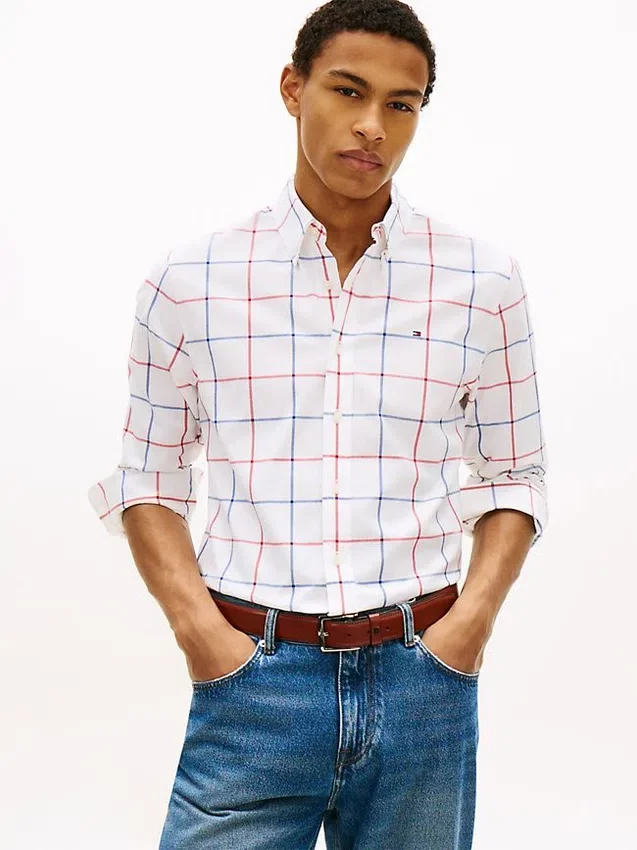 Regular Fit Windowpane All-Day Shirt Regular Fit Windowpane All-Day Shirt