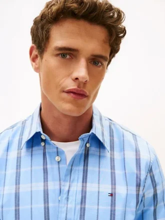 Regular Fit Windowpane All-Day Shirt