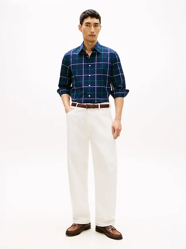 Regular Fit Windowpane All-Day Shirt Regular Fit Windowpane All-Day Shirt