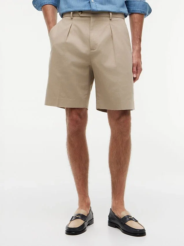 Relaxed Cotton-Linen Blend Chino Short Relaxed Cotton-Linen Blend Chino Short