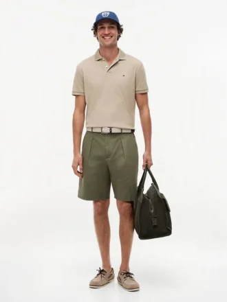 Relaxed Cotton-Linen Blend Chino Short Relaxed Cotton-Linen Blend Chino Short