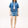 Relaxed Fit Allover Crest Denim Shirt Relaxed Fit Allover Crest Denim Shirt
