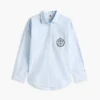 Relaxed Fit Crest Logo Striped Shirt Relaxed Fit Crest Logo Striped Shirt