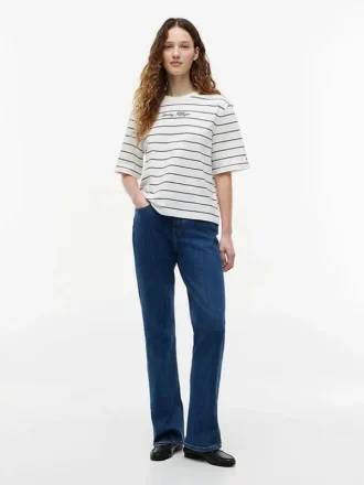 Relaxed Fit Embroidered Script T-Shirt