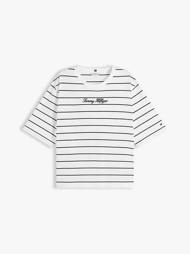 Relaxed Fit Embroidered Script T-Shirt Relaxed Fit Embroidered Script T-Shirt
