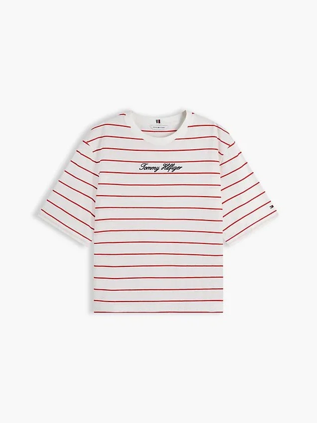 Relaxed Fit Embroidered Script T-Shirt Relaxed Fit Embroidered Script T-Shirt