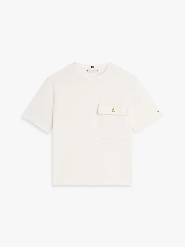 Relaxed Fit Gold-Button Pocket T-Shirt Relaxed Fit Gold-Button Pocket T-Shirt