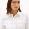 Relaxed Fit Gold-Button Poplin Shirt Relaxed Fit Gold-Button Poplin Shirt