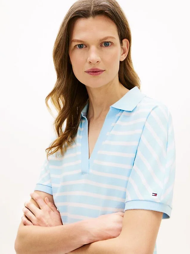 Relaxed Fit Heathered Stripe Polo Relaxed Fit Heathered Stripe Polo