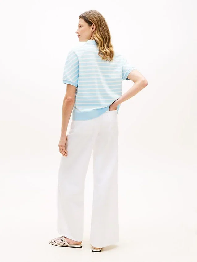 Relaxed Fit Heathered Stripe Polo Relaxed Fit Heathered Stripe Polo