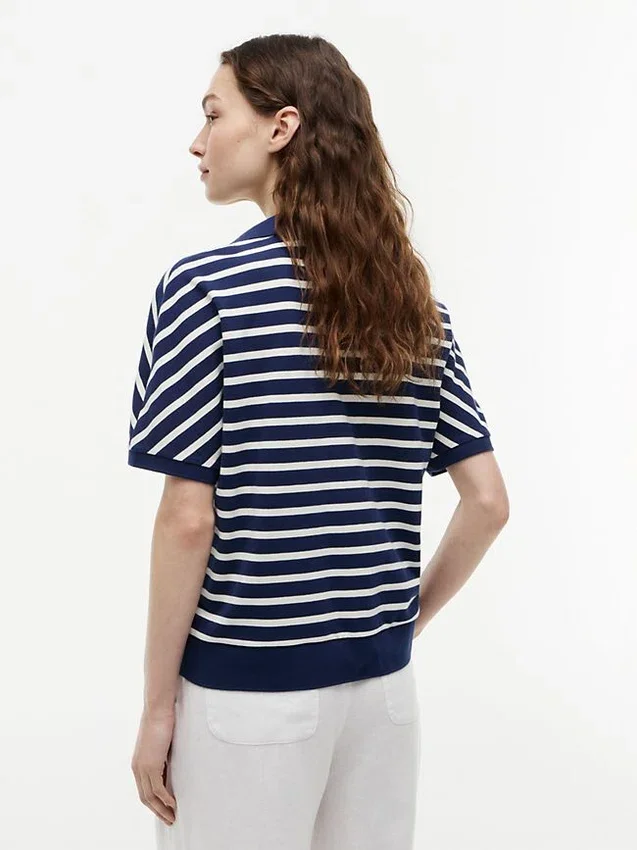 Relaxed Fit Heathered Stripe Polo Relaxed Fit Heathered Stripe Polo
