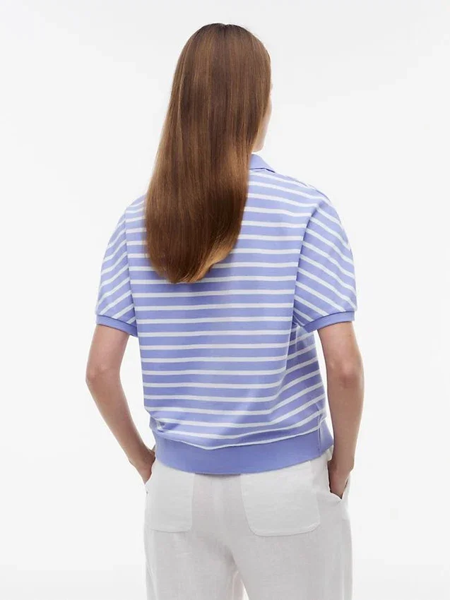 Relaxed Fit Heathered Stripe Polo Relaxed Fit Heathered Stripe Polo