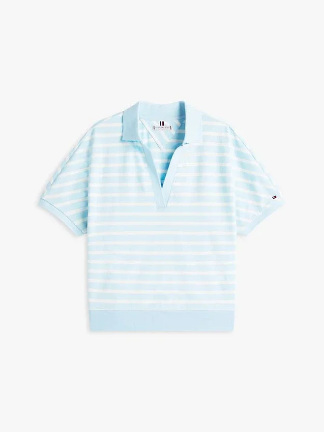 Relaxed Fit Heathered Stripe Polo Relaxed Fit Heathered Stripe Polo