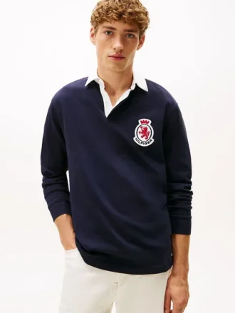 Relaxed Fit Hilfiger Crest Rugby Polo