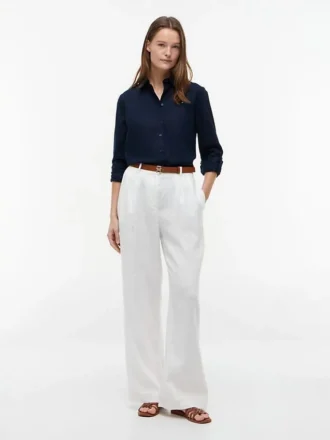 Relaxed Fit Linen-Blend Shirt