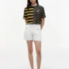 Relaxed Fit Mixed-Stripe T-Shirt Relaxed Fit Mixed-Stripe T-Shirt