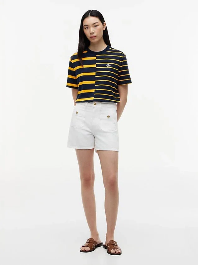 Relaxed Fit Mixed-Stripe T-Shirt Relaxed Fit Mixed-Stripe T-Shirt