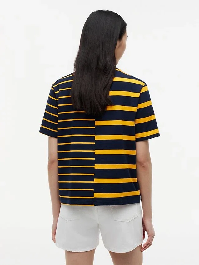 Relaxed Fit Mixed-Stripe T-Shirt Relaxed Fit Mixed-Stripe T-Shirt