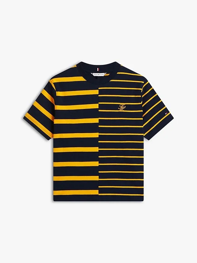 Relaxed Fit Mixed-Stripe T-Shirt Relaxed Fit Mixed-Stripe T-Shirt
