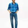 Relaxed Fit Plaid Slub Cotton Shirt Relaxed Fit Plaid Slub Cotton Shirt