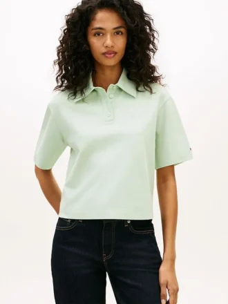 Relaxed Fit Script Monogram Pique Polo