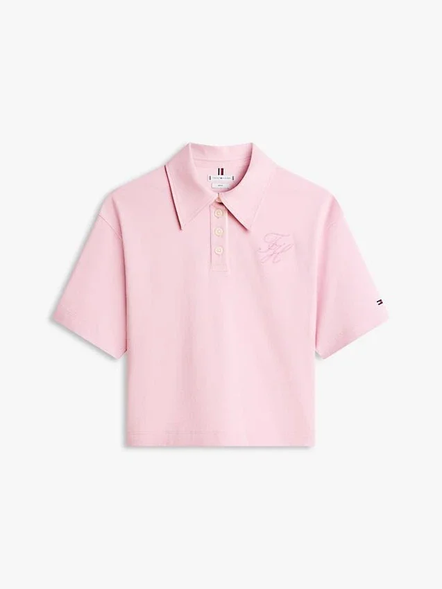 Relaxed Fit Script Monogram Pique Polo Relaxed Fit Script Monogram Pique Polo