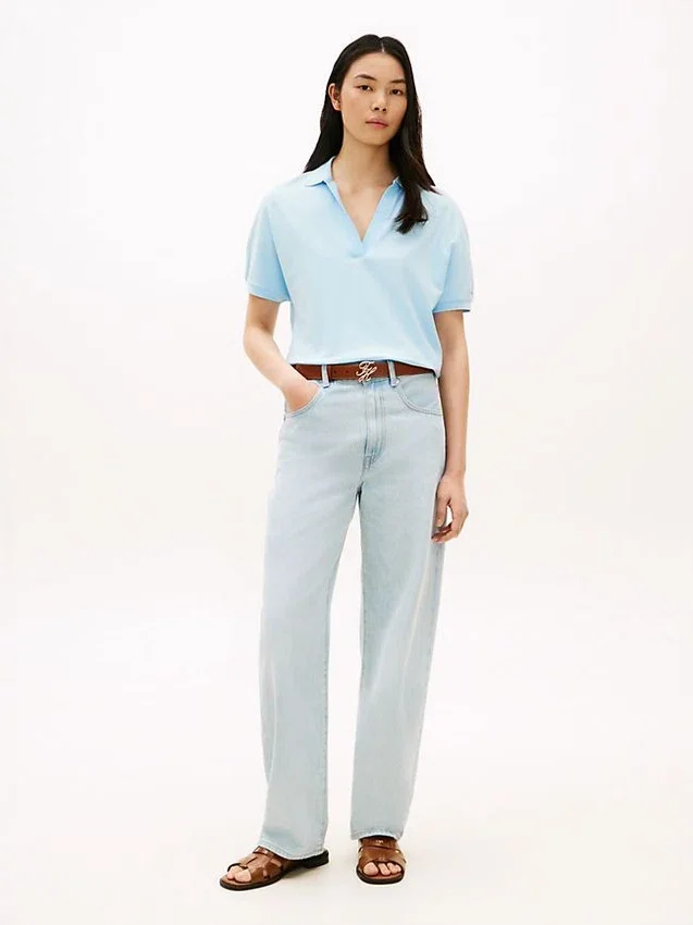 Relaxed Fit Stretch Pique Polo Relaxed Fit Stretch Pique Polo