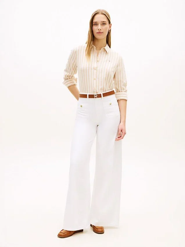 Relaxed Fit Stripe Linen-Blend Shirt Relaxed Fit Stripe Linen-Blend Shirt