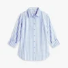 Relaxed Fit Stripe Linen-Blend Shirt Relaxed Fit Stripe Linen-Blend Shirt