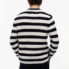 Relaxed Fit Striped Crochet Sweater Relaxed Fit Striped Crochet Sweater