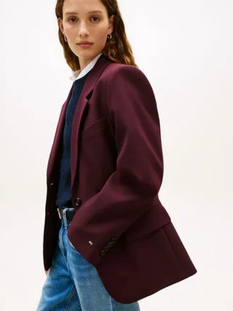 Relaxed Fit Wool-Blend Blazer