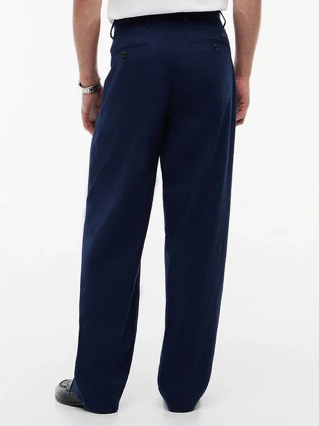 Relaxed Light Wool-Blend Seersucker Pant Relaxed Light Wool-Blend Seersucker Pant
