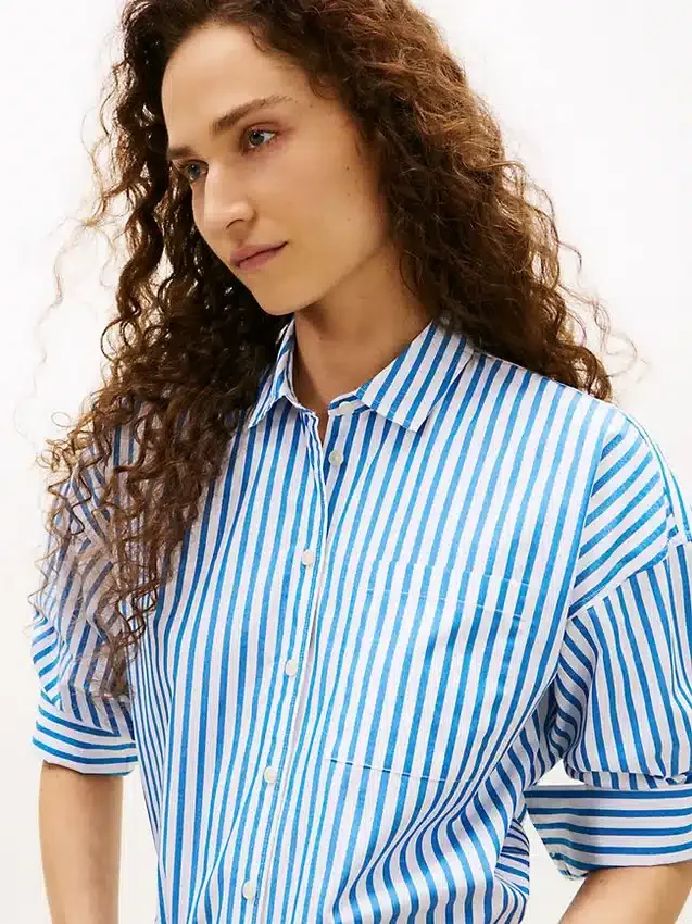 Relaxed Stripe Poplin Shirt Relaxed Stripe Poplin Shirt