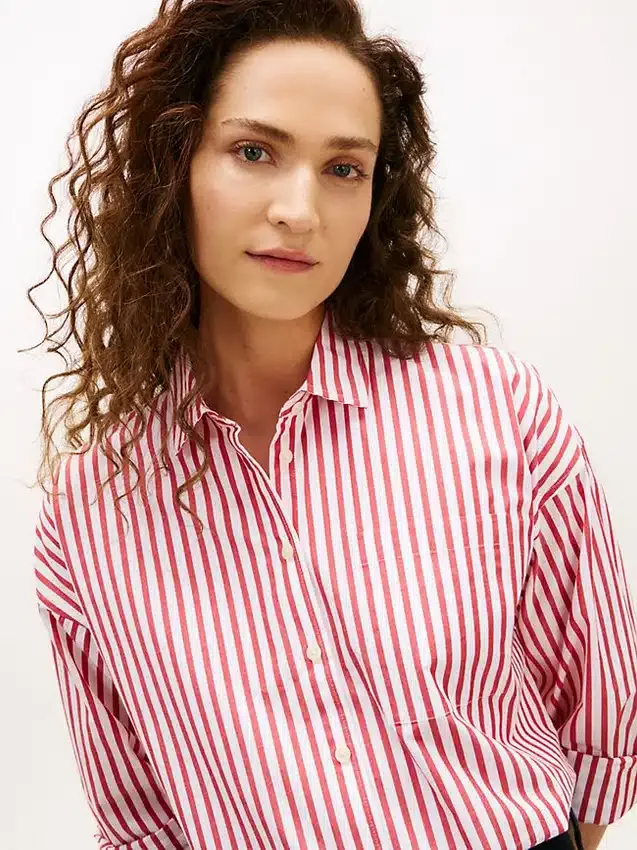 Relaxed Stripe Poplin Shirt Relaxed Stripe Poplin Shirt