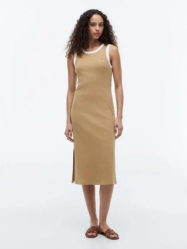 Rib-Knit Ringer Tank Dress Rib-Knit Ringer Tank Dress