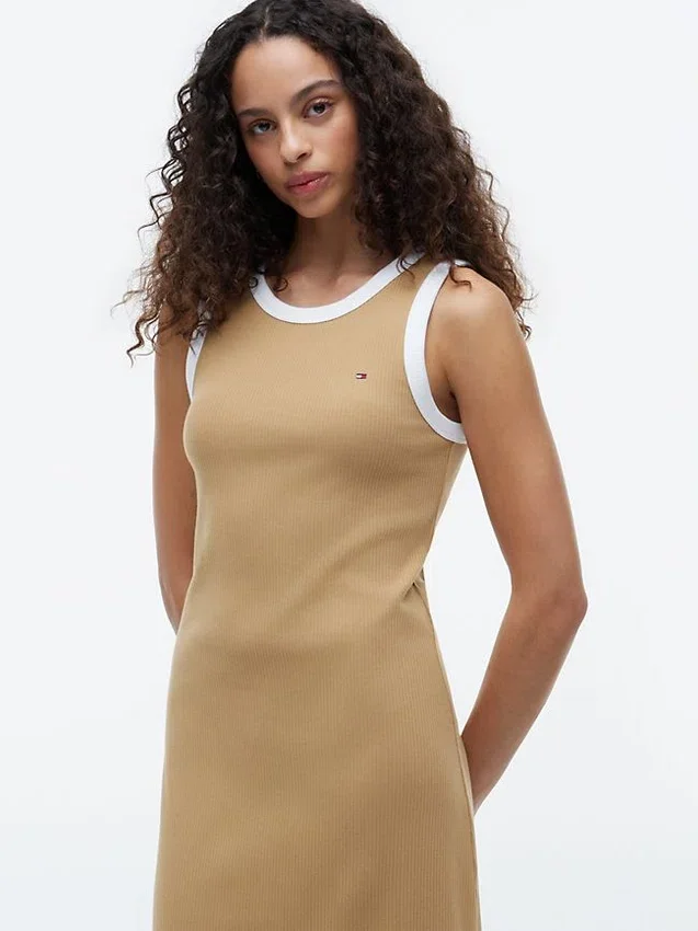 Rib-Knit Ringer Tank Dress Rib-Knit Ringer Tank Dress