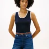 Ribbed V-Neck Tank Top
