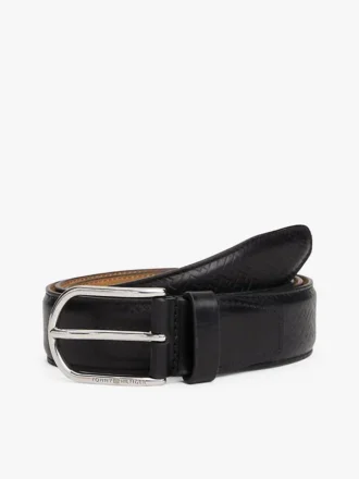 Round Buckle Leather Belt