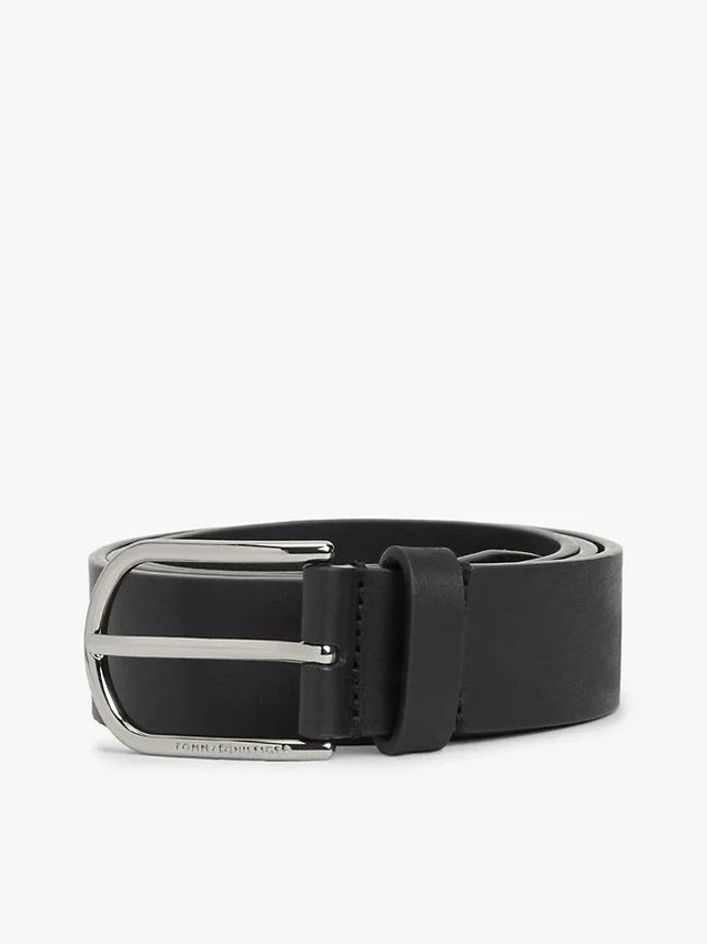 Round Buckle Smooth Leather Belt Round Buckle Smooth Leather Belt
