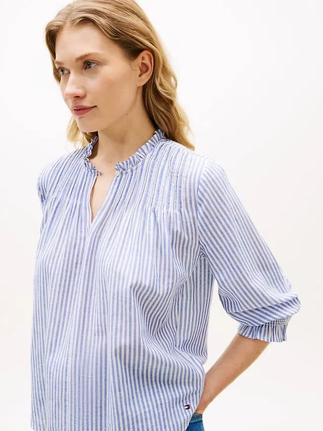 Ruffle-Trimmed Pintuck Voile Shirt Ruffle-Trimmed Pintuck Voile Shirt