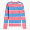 Rugby Stripe Cable Knit Sweater Rugby Stripe Cable Knit Sweater