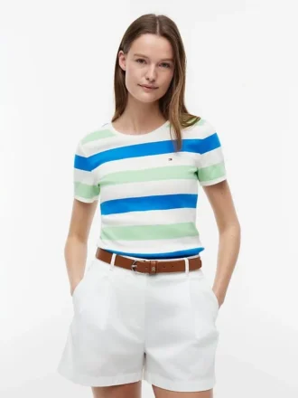 Rugby Stripe Crewneck T-Shirt