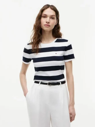 Rugby Stripe Crewneck T-Shirt