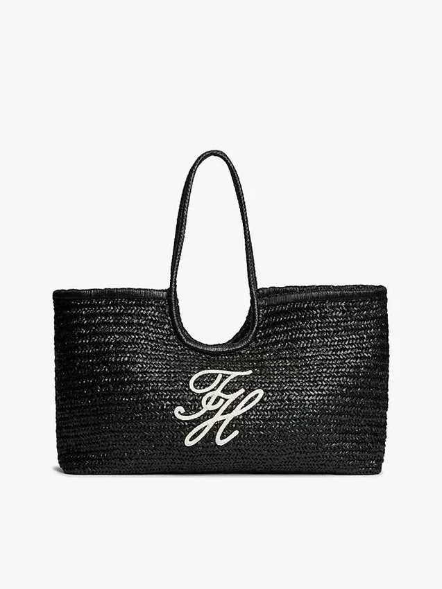 Script Monogram Raffia Maxi Tote Script Monogram Raffia Maxi Tote